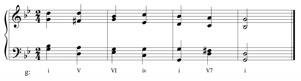 Aural Skills: Longer Harmonic Progressions – root position + V7 – Music ...